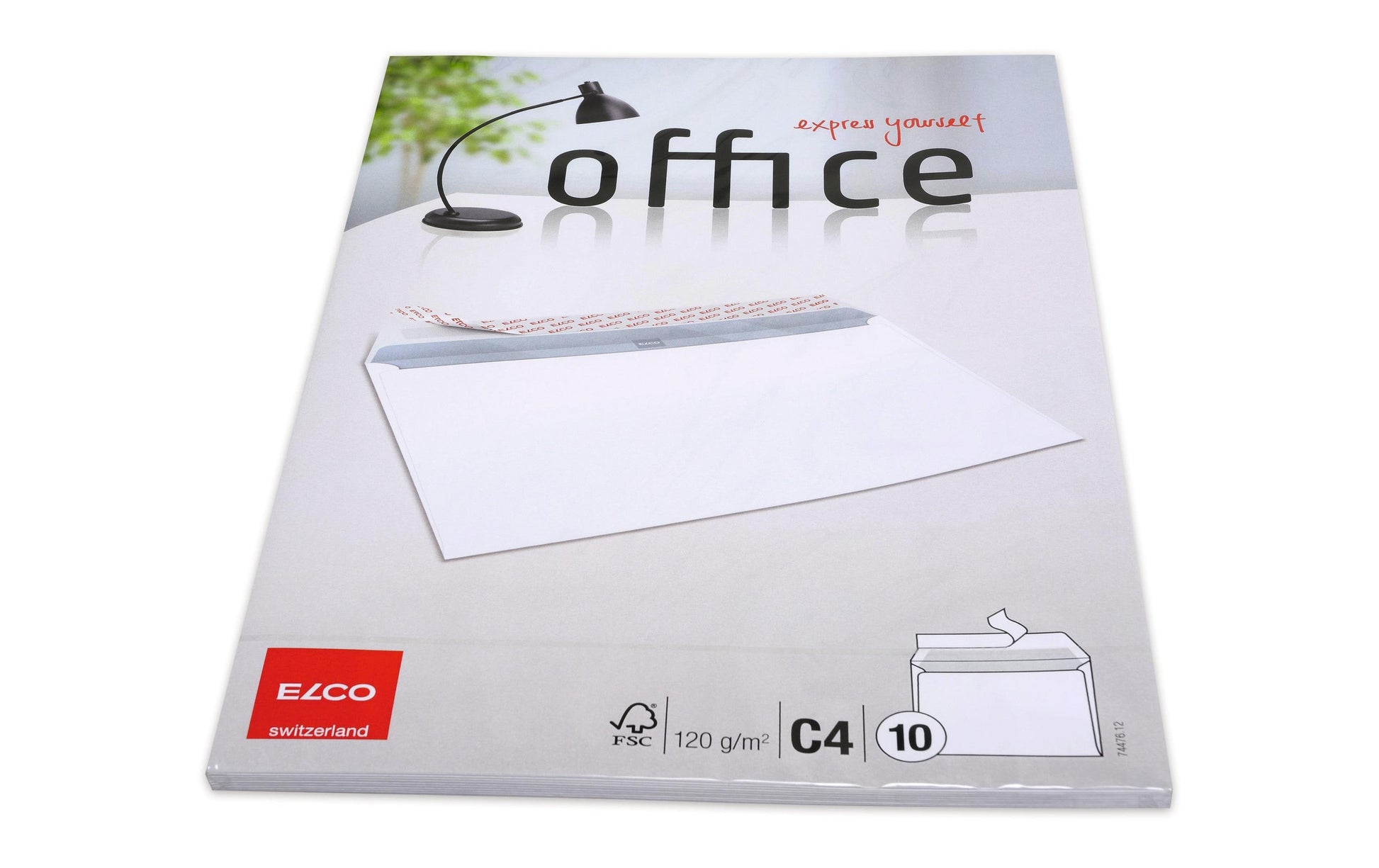 Elco Couvert C4, ohne Fenster, selbstklebend, hochweiss, 120 g/m², mit Innendruck – 10 Stk.