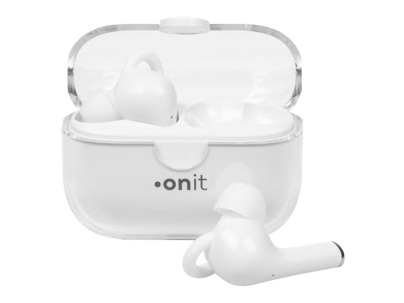 ONIT TWS Headset Pro – True Wireless In-Ear Kopfhörer – Bluetooth 5.3, ENC, USB-C – Weiss – bis 16 h