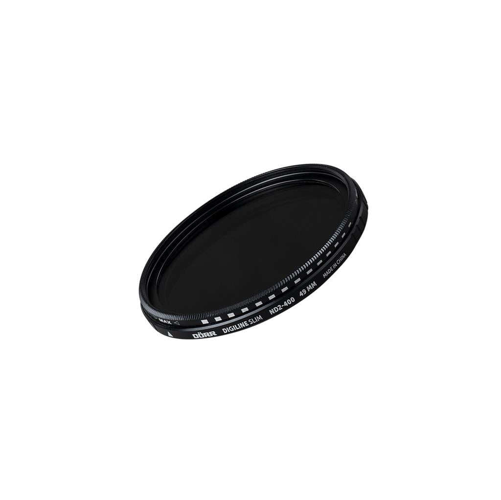 Dörr Digiline Slim Variabler Graufilter ND2–400, 49 mm – 1–8,5 Blenden – Schwarz
