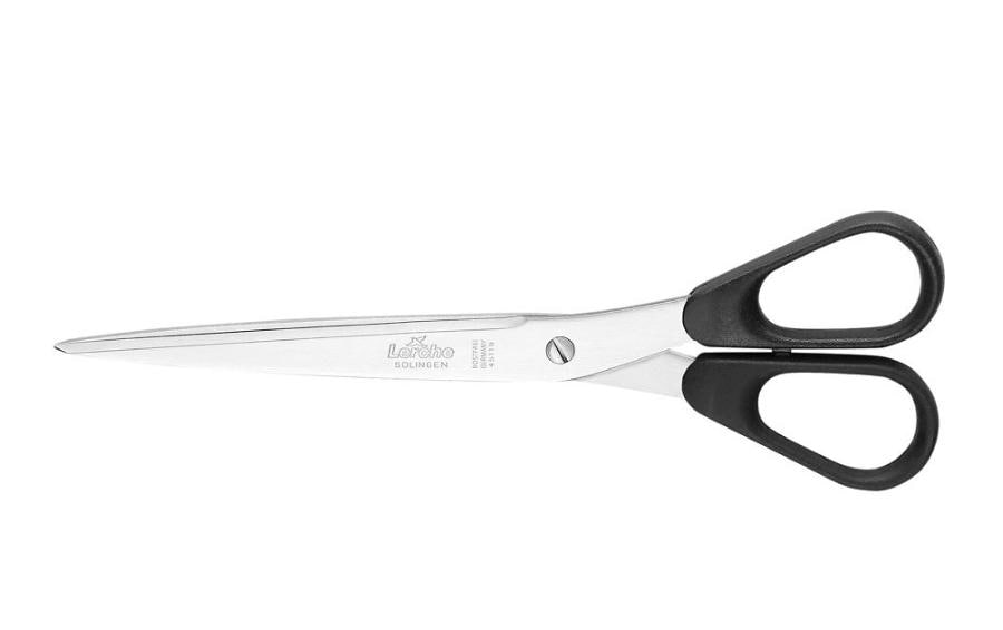 Lerche Universalschere Graphica 451 – 19 cm, Edelstahl, für Rechts- und Linkshänder, spitz, Kunststoff, Silber