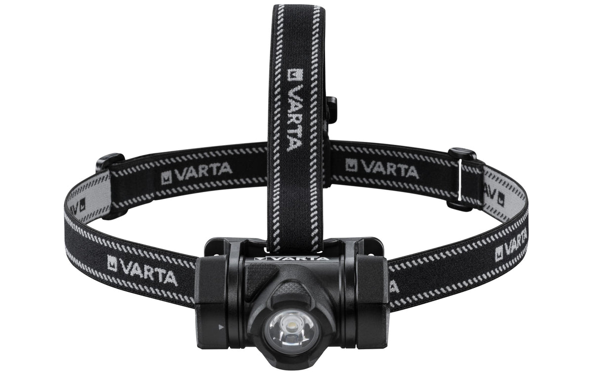Varta Stirnlampe Indestructible H20 Pro – 350 lm, 100 m, IP67, Laufzeit 23 h – Schwarz