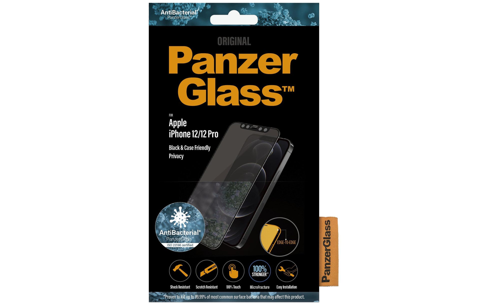 PanzerGlass Displayschutzglas – für Apple iPhone 12/12 Pro – Hartglas, Transparent