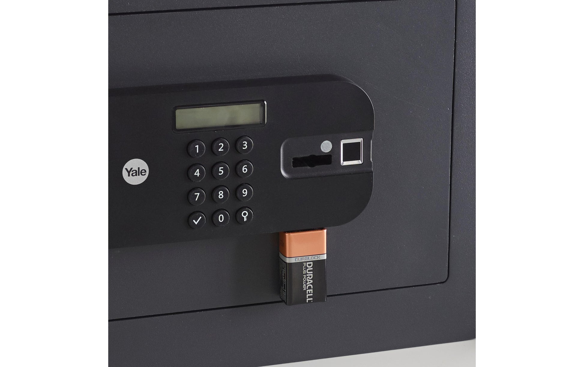 Yale Tresor – mit Code und Fingerabdruck, Stahl, Schwarz, 350 × 340 × 400 mm