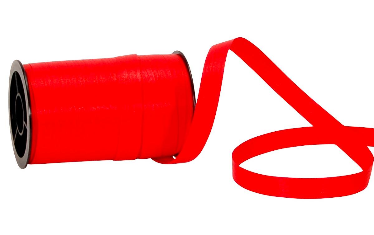 Spyk Geschenkband Poly matt rot – 10 mm × 20 m