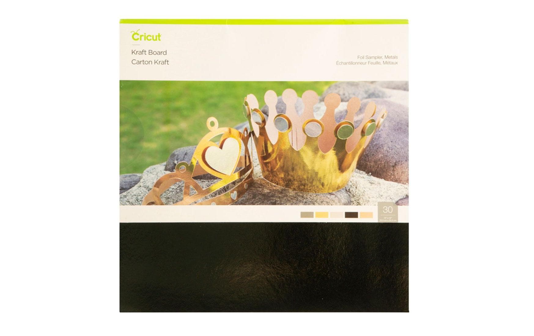 Cricut Krafboard Metallic – Gold, Rosé, Silber, 30 Blatt