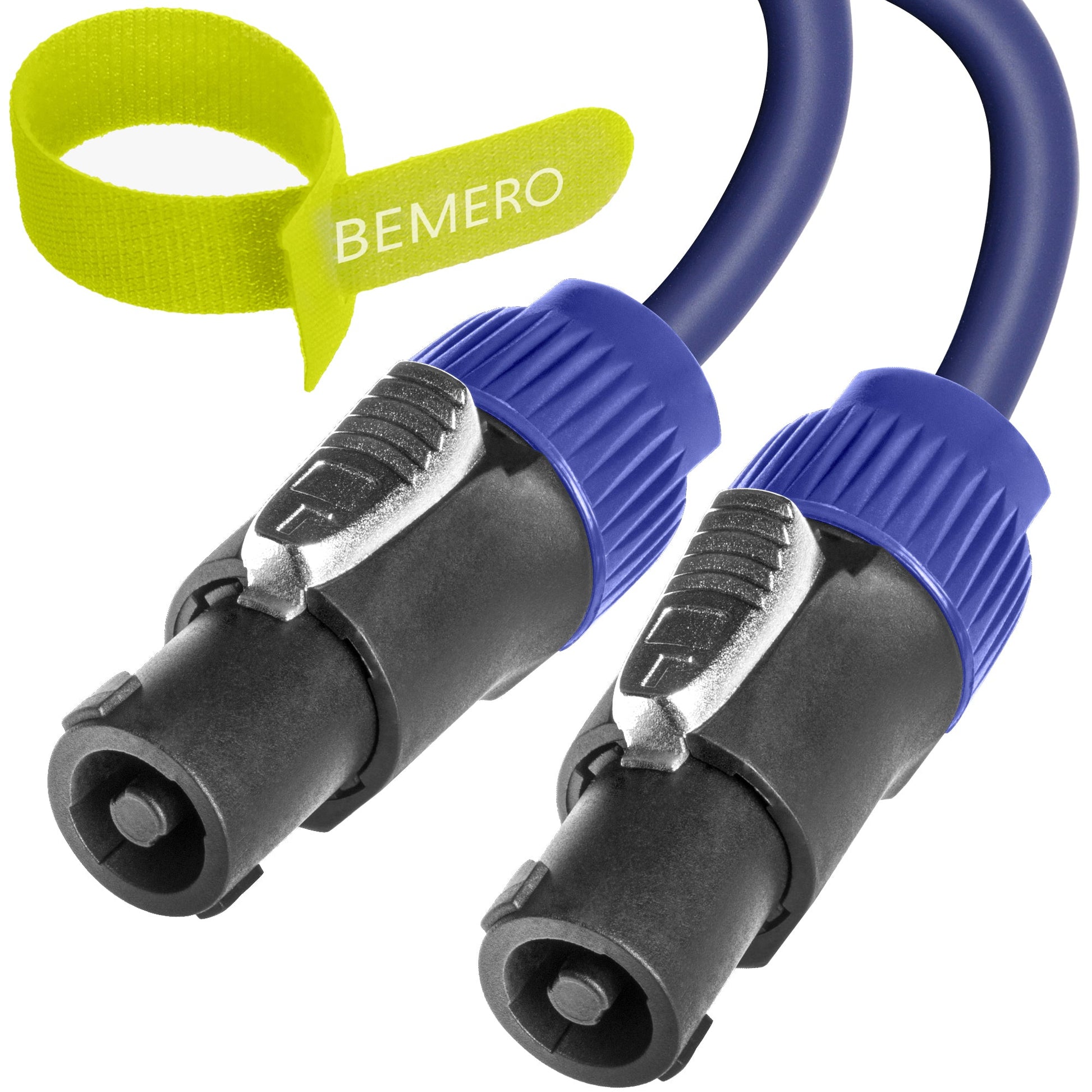 Bemero Speakon-Audiokabel Speakon (NL4) auf Speakon (NL4) – 15 m, 4-polig, schwarz