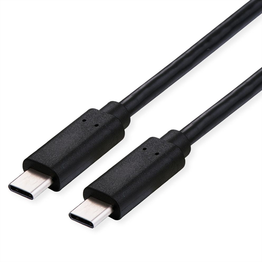 VALUE USB-C auf USB-C Kabel – USB4 40 Gbit/s – 1 m – PD 100 W – Schwarz