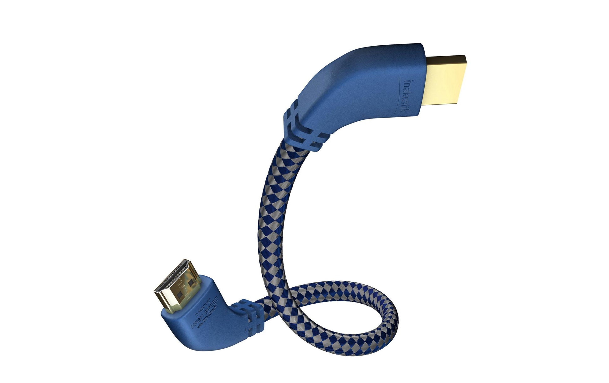 Inakustik HDMI Kabel HDMI 2.0 4K 60 Hz – 3 m – ARC, Ethernet – Blau/Silber