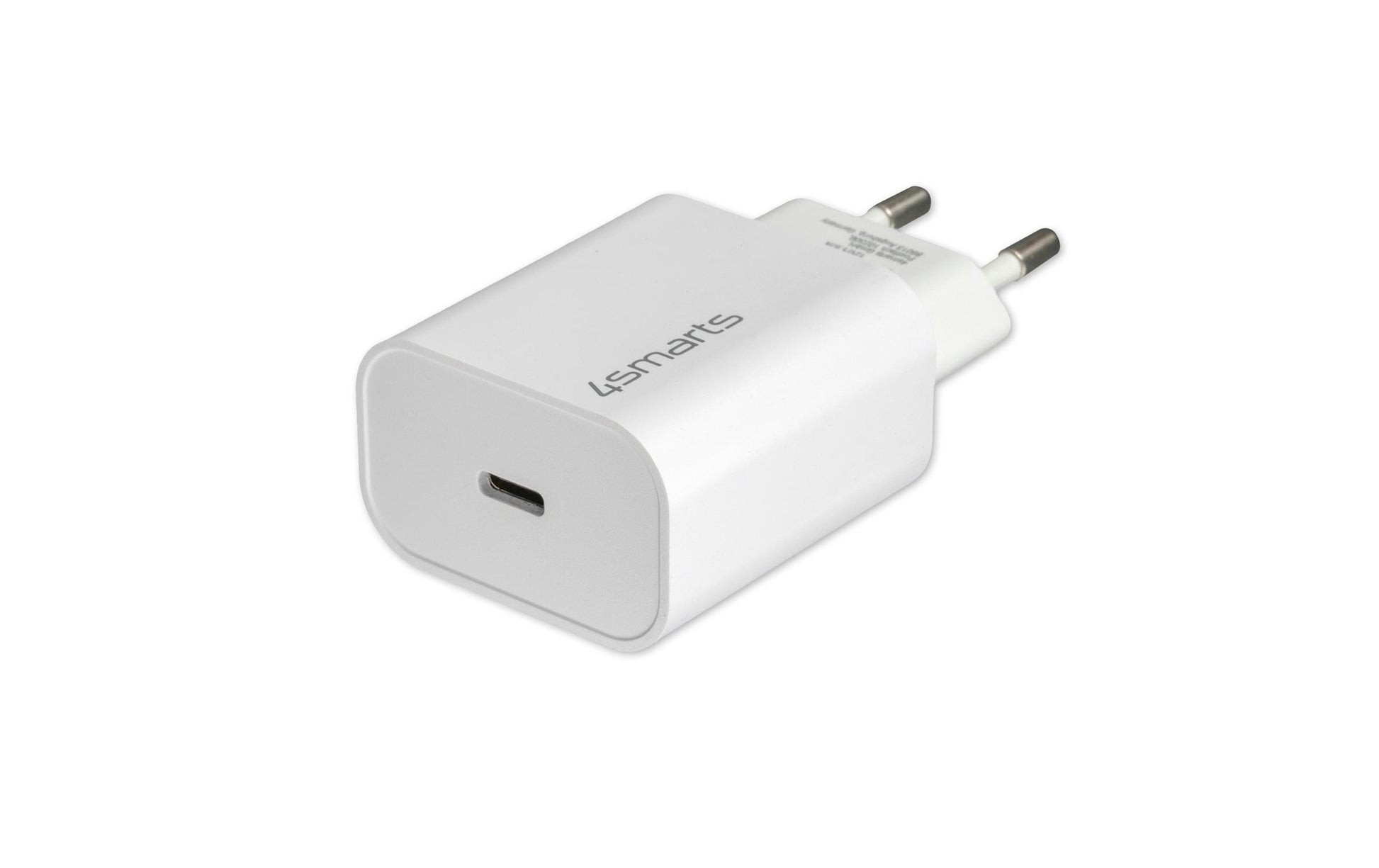 4smarts VoltPlug Dual USB-Ladegerät 12 W – USB-C×1 – PD – für Smartphones, Tablets, Digitalkameras u. a. – weiss