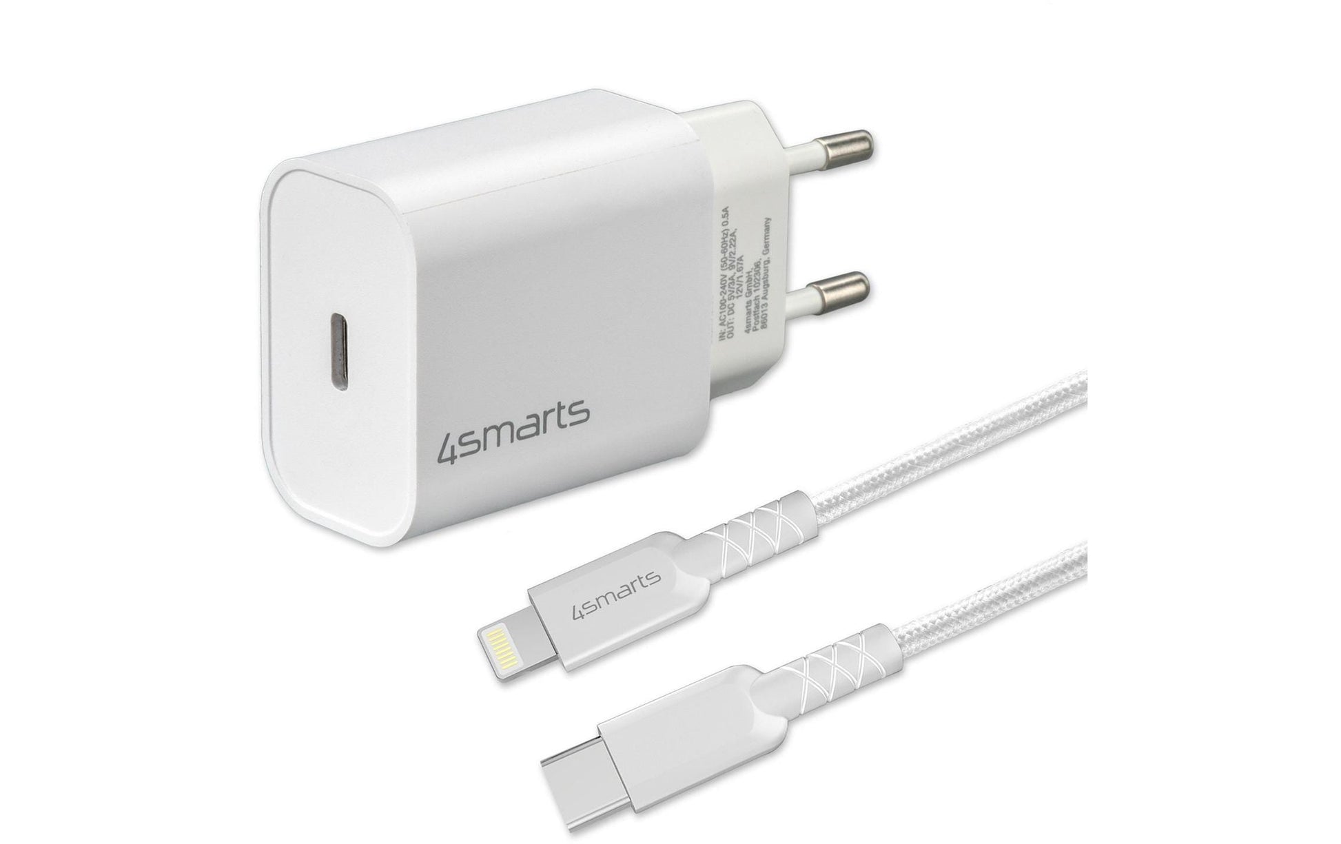 4smarts VoltPlug Ladegerät – 20 W, PD, mit 1,5 m Lightning-Kabel