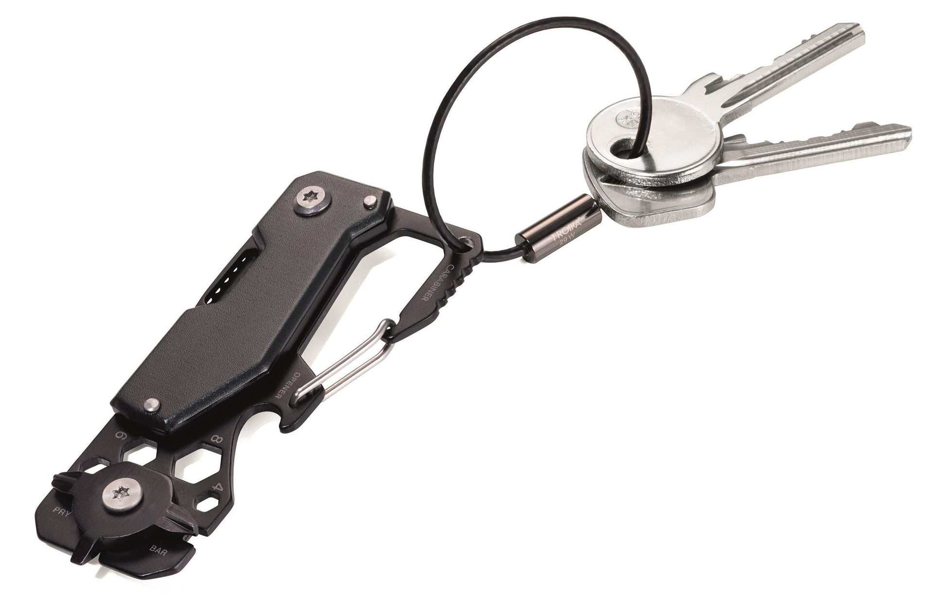 TROIKA KTL25-TI Multitool – 10 Funktionen, Schlüsselanhänger, Klingenlänge 8,5 mm