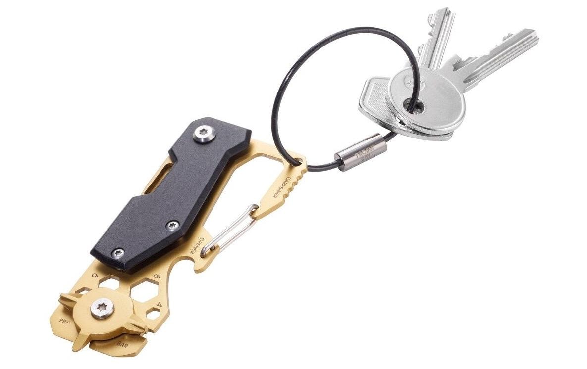 TROIKA KTL25/GO Multitool-Schlüsselanhänger – 10 Funktionen – Aluminium