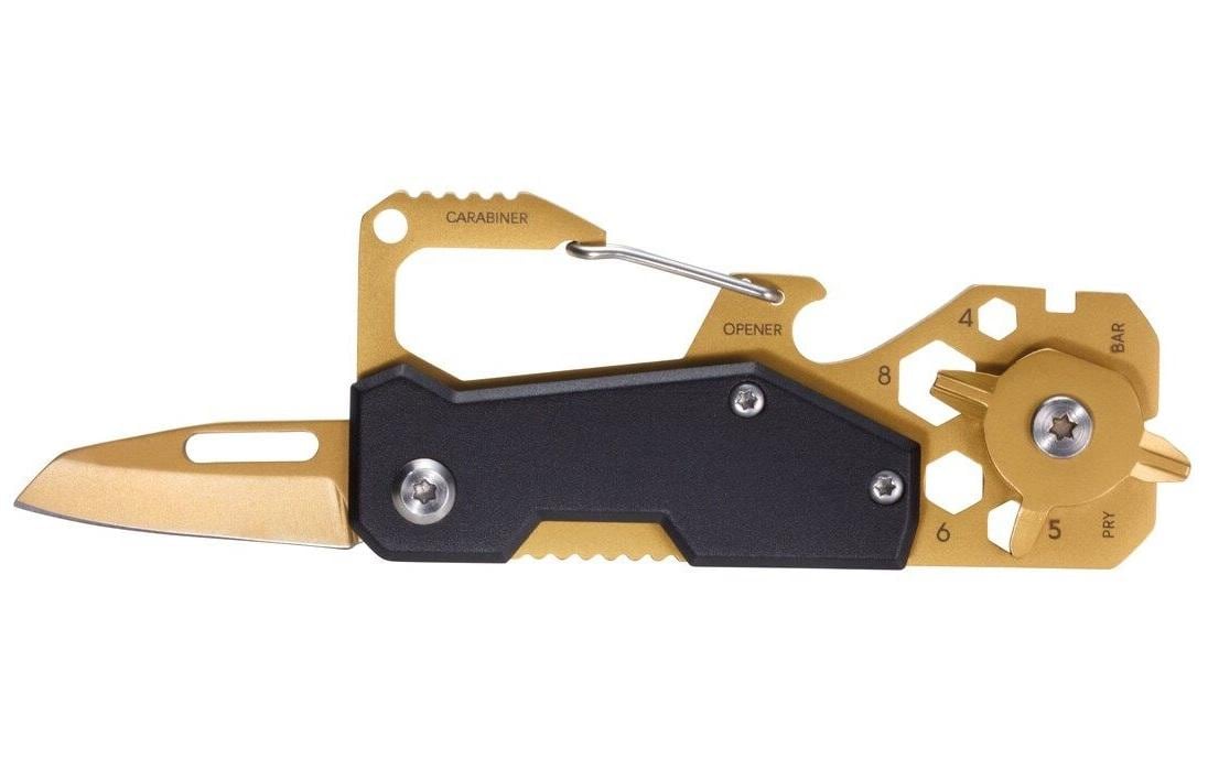 TROIKA KTL25/GO Multitool-Schlüsselanhänger – 10 Funktionen – Aluminium