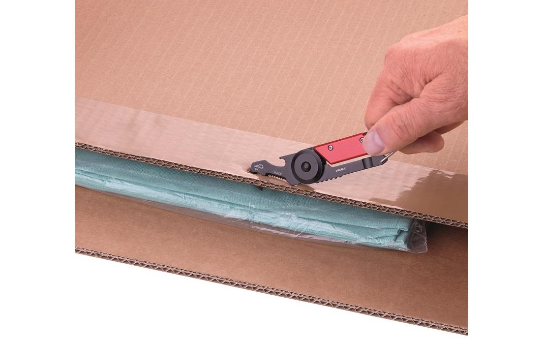TROIKA KTL25-TI Multitool – 10 Funktionen, Schlüsselanhänger, Klingenlänge 8,5 mm