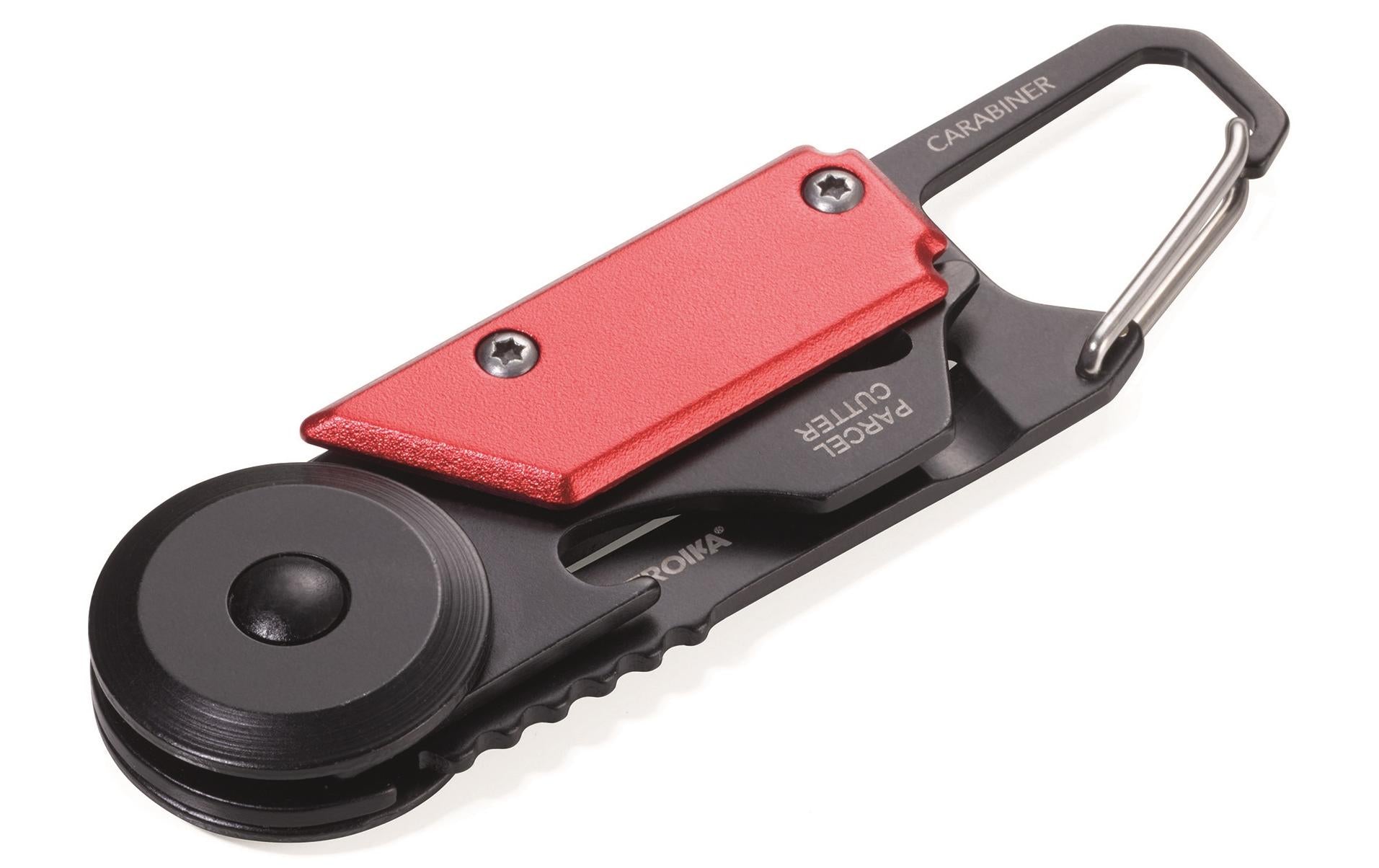 TROIKA Egon Mini Multitool – 5 Funktionen, Klingenlänge 5,5 mm – für Schlüsselring