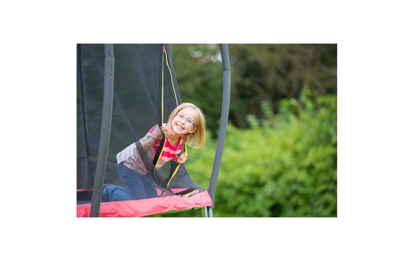 HUDORA Trampolin über der Erde – Ø 300 cm – 100 kg Belastbarkeit, Sicherheitsnetz, 60 Federn – Stahl