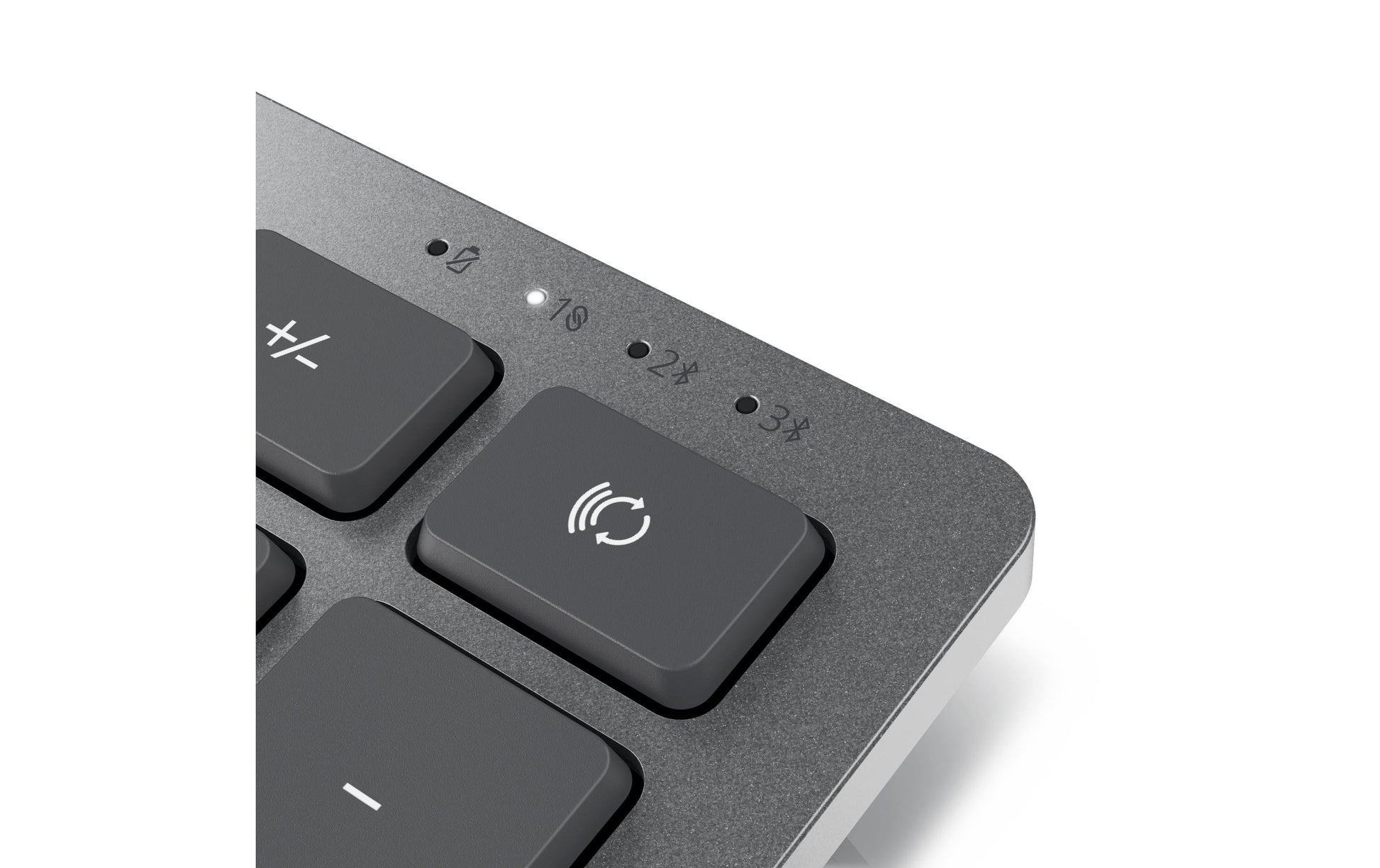 Dell KM7120W – Tastatur, kabellos (2,4 GHz), FR-Layout (FR), Fullsize (mit Ziffernblock), Scherenmechanik, Grau