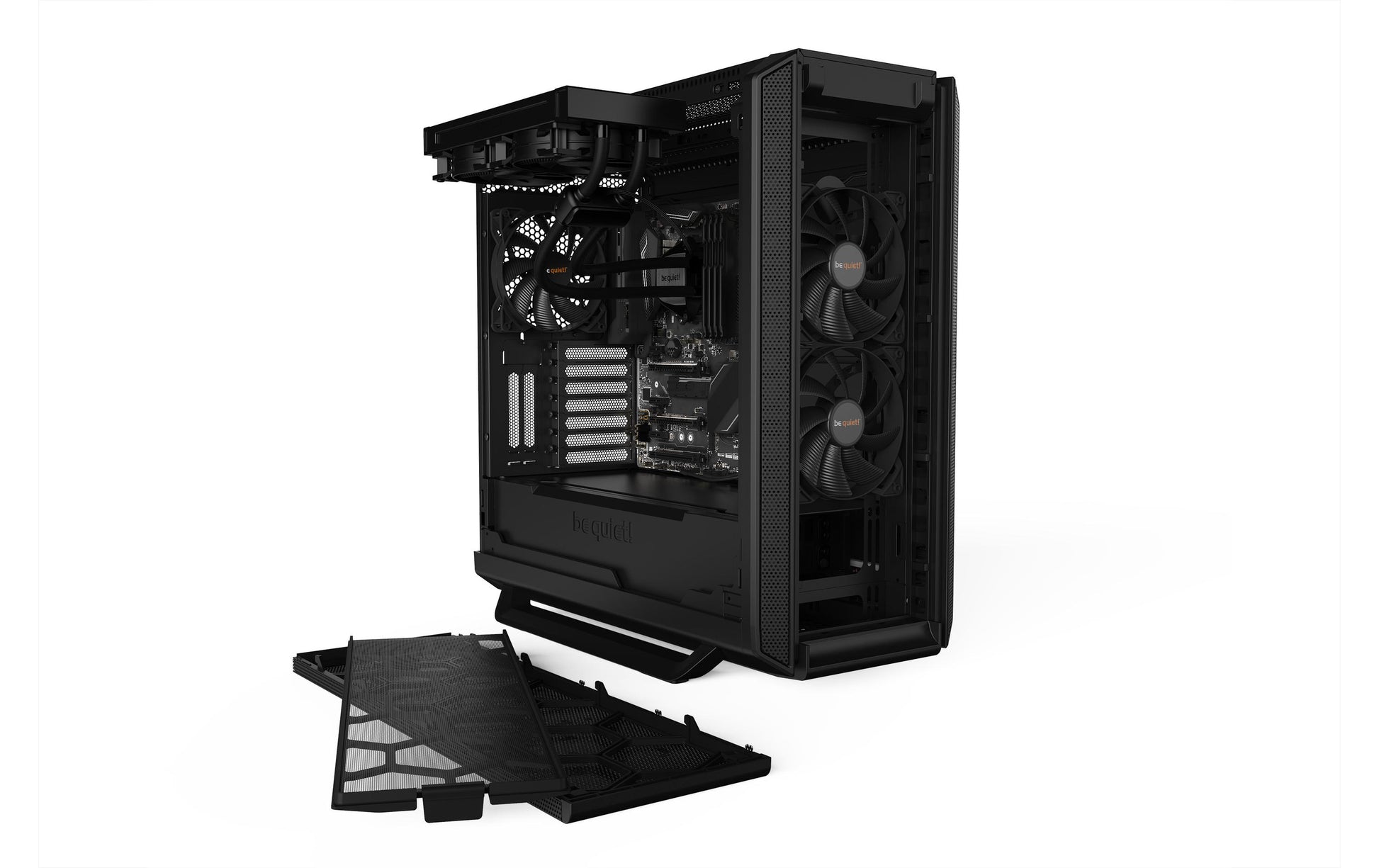be quiet! be quiet Midi Tower – Silent Base 802 – Schwarz, Seitenfenster, für ATX, EATX, micro ATX und andere, 553×281×539 mm