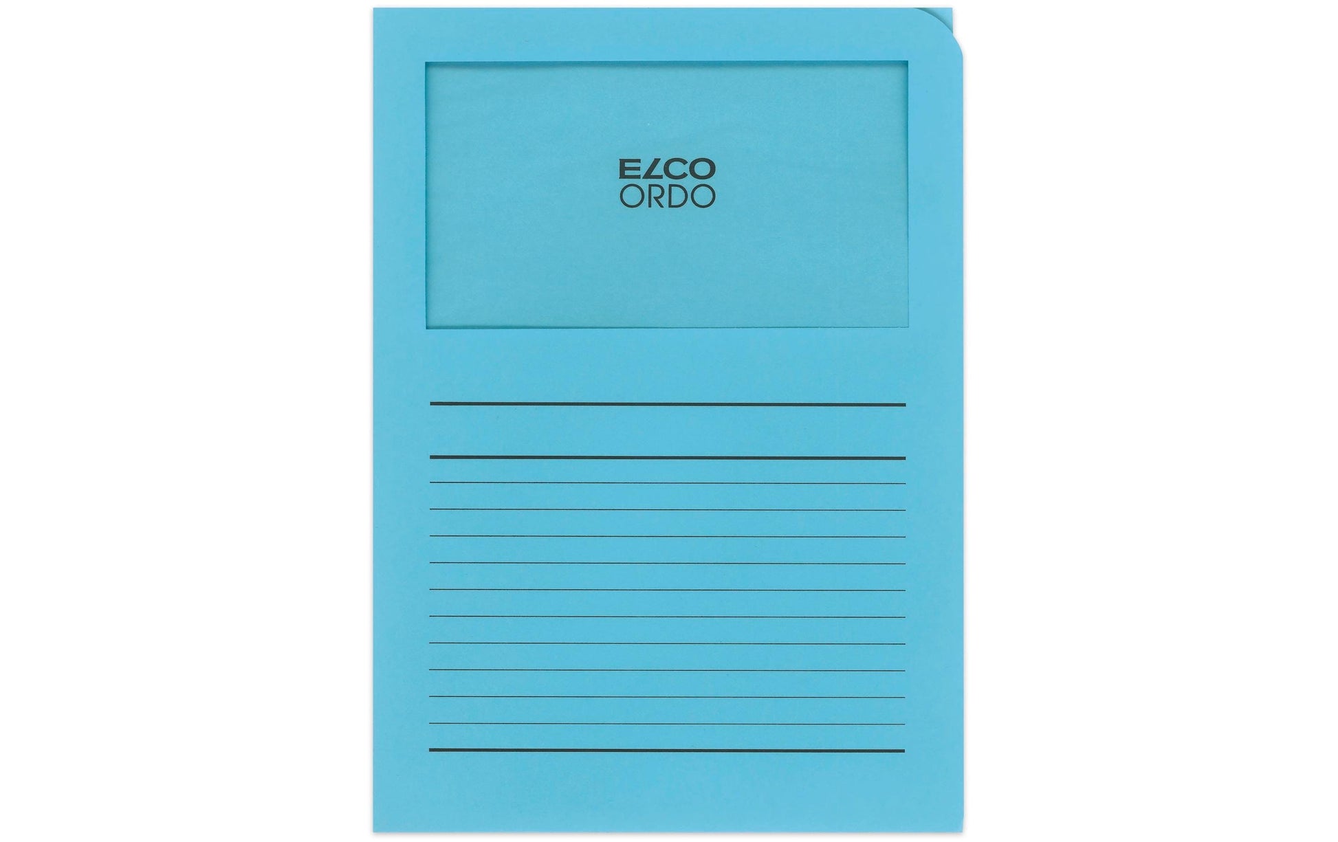 Elco Ordo Organisationsmappe A4, Fenster 180 × 100 mm, 120 g/m², Blau – 100 Stück