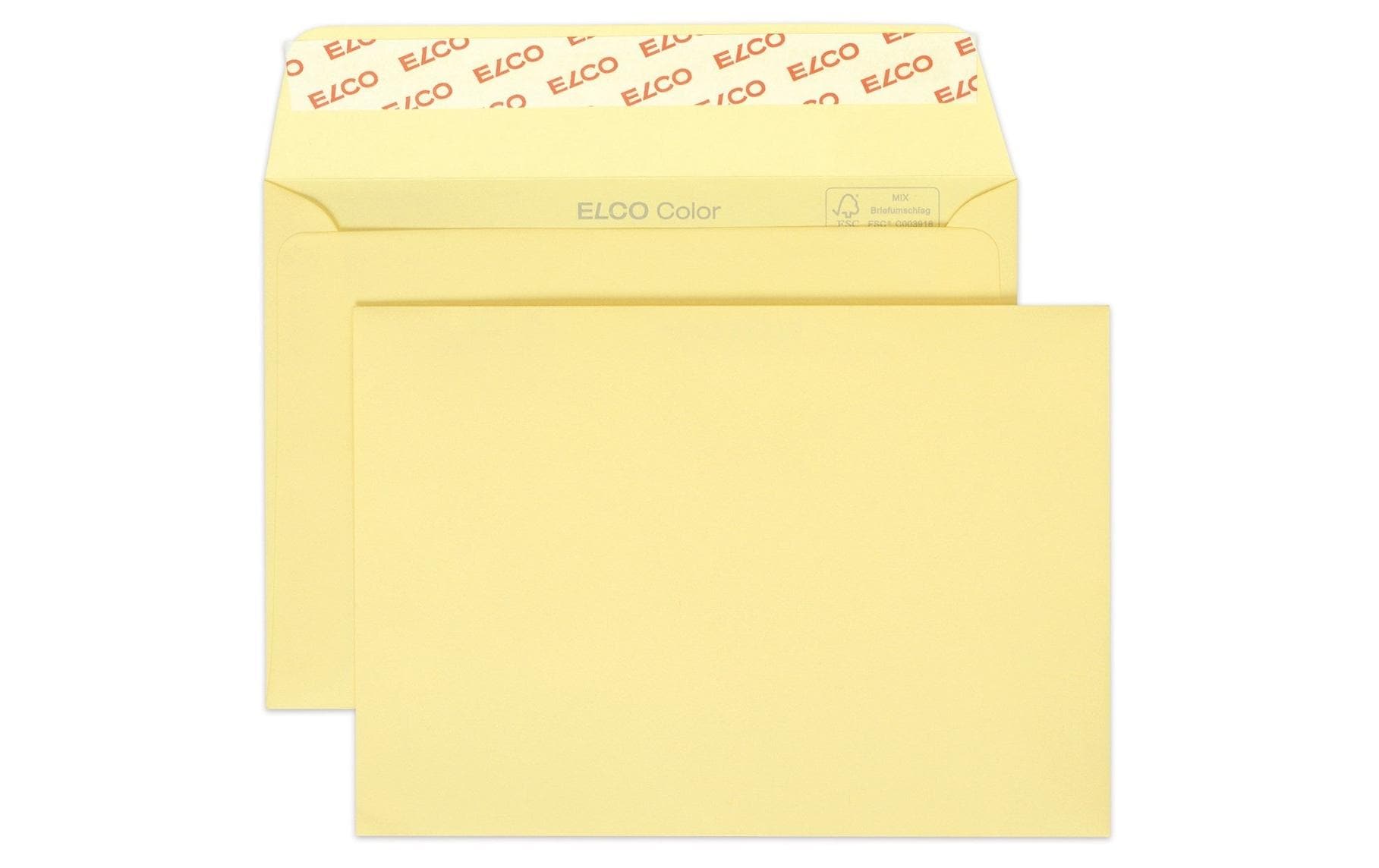Elco Couvert C6, ohne Fenster, selbstklebend, hellchamois, 100 g/m² – 25 Stk.
