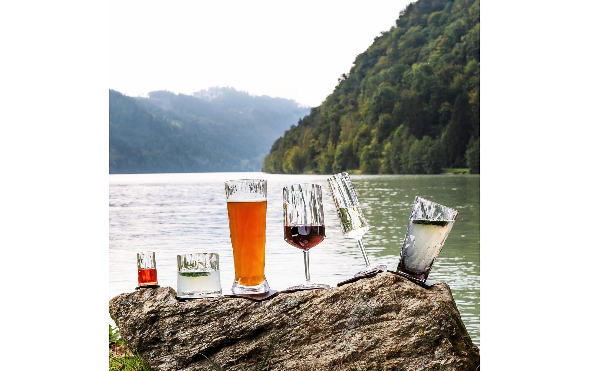 Silwy Bierglas – 0,50 l, Kunststoff, Transparent, 2 Stück