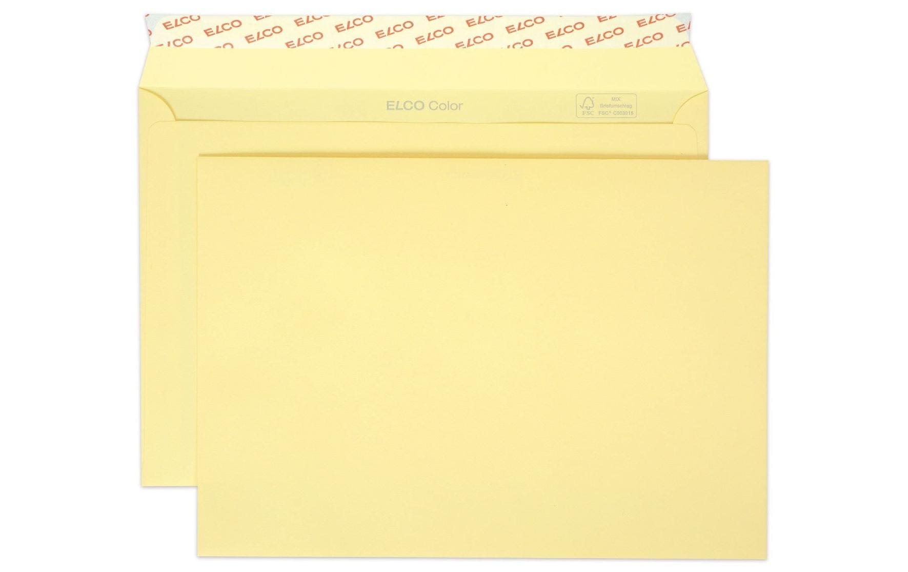 Elco Couvert C5, ohne Fenster, selbstklebend, hellchamois, 100 g/m² – 25 Stk.