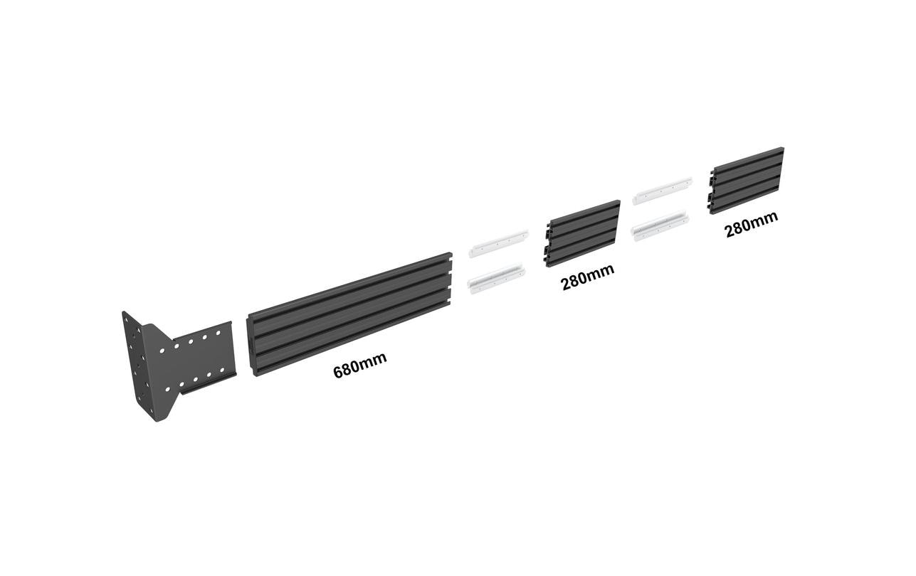 Multibrackets Pro MBFW1U – Wandhalterung, fix, für 55", VESA 600×400, bis 30 kg, schwarz