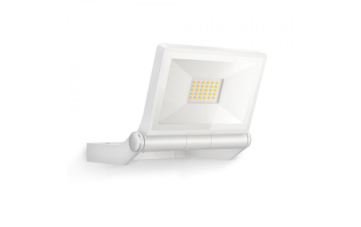 STEINEL Aussenwandleuchte – 22,9×19,5 cm – 2550 lm, 23 W – Warmweiss, 3000 K – IP44 – Netzbetrieb – Weiss, Aluminium