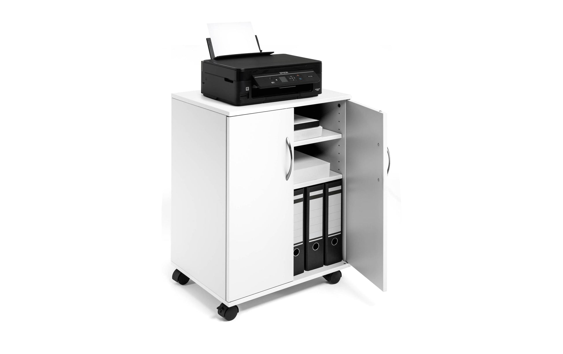 Durable Multifunktionswagen – Spanplatte, Weiss, 52,8 × 73,7 × 40 cm