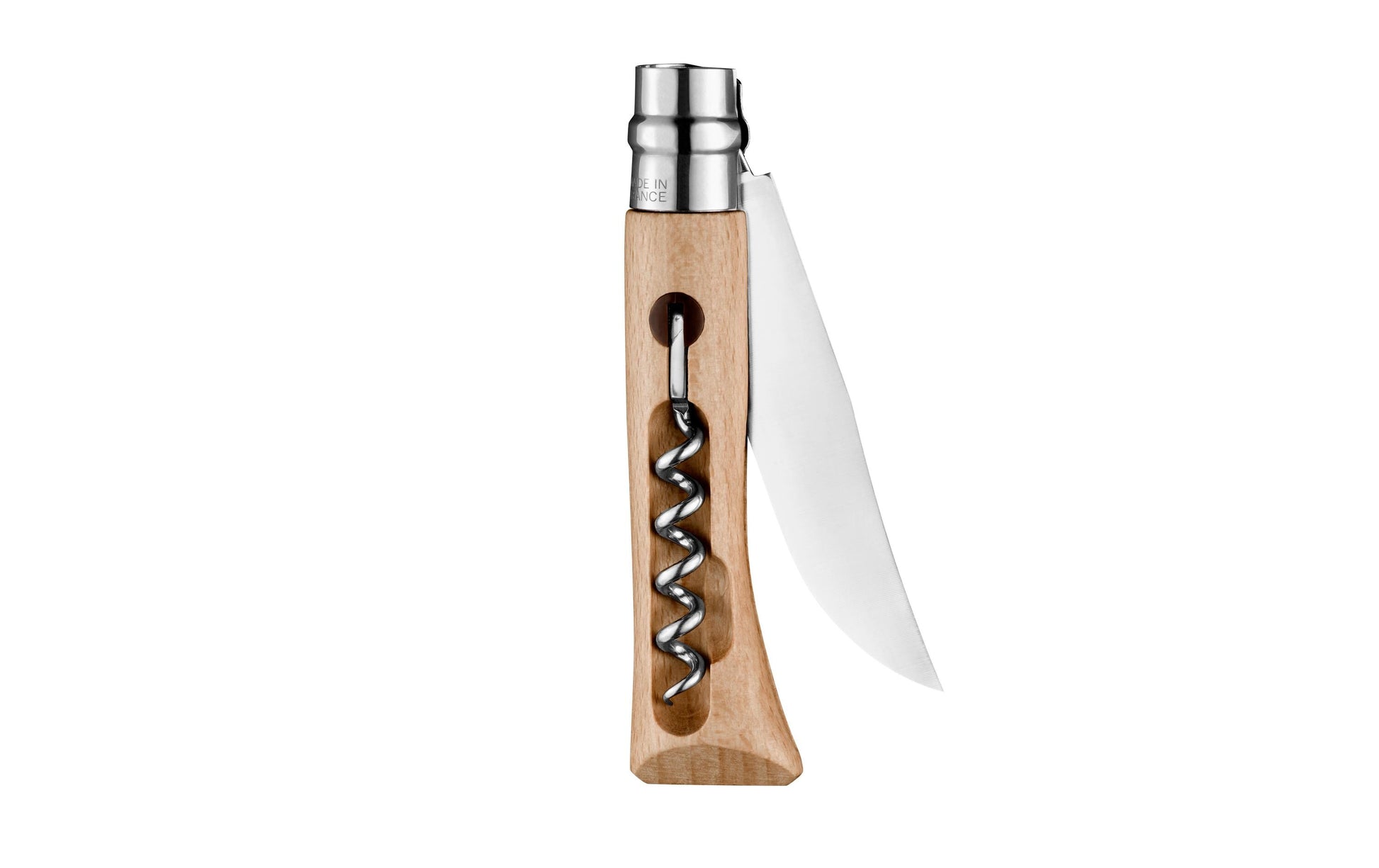 Opinel 5-teiliges Messerset, Edelstahlklingen, Holzgriff, inkl. Schneidebrett