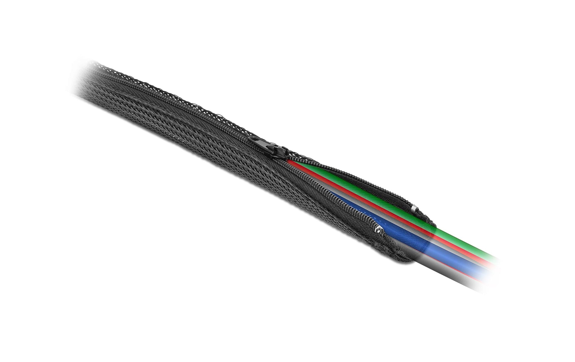 DeLOCK Kabelschlauch, Ø 50 mm × 2 m, mit Reissverschluss, wiederverwendbar, −50–150 °C – schwarz