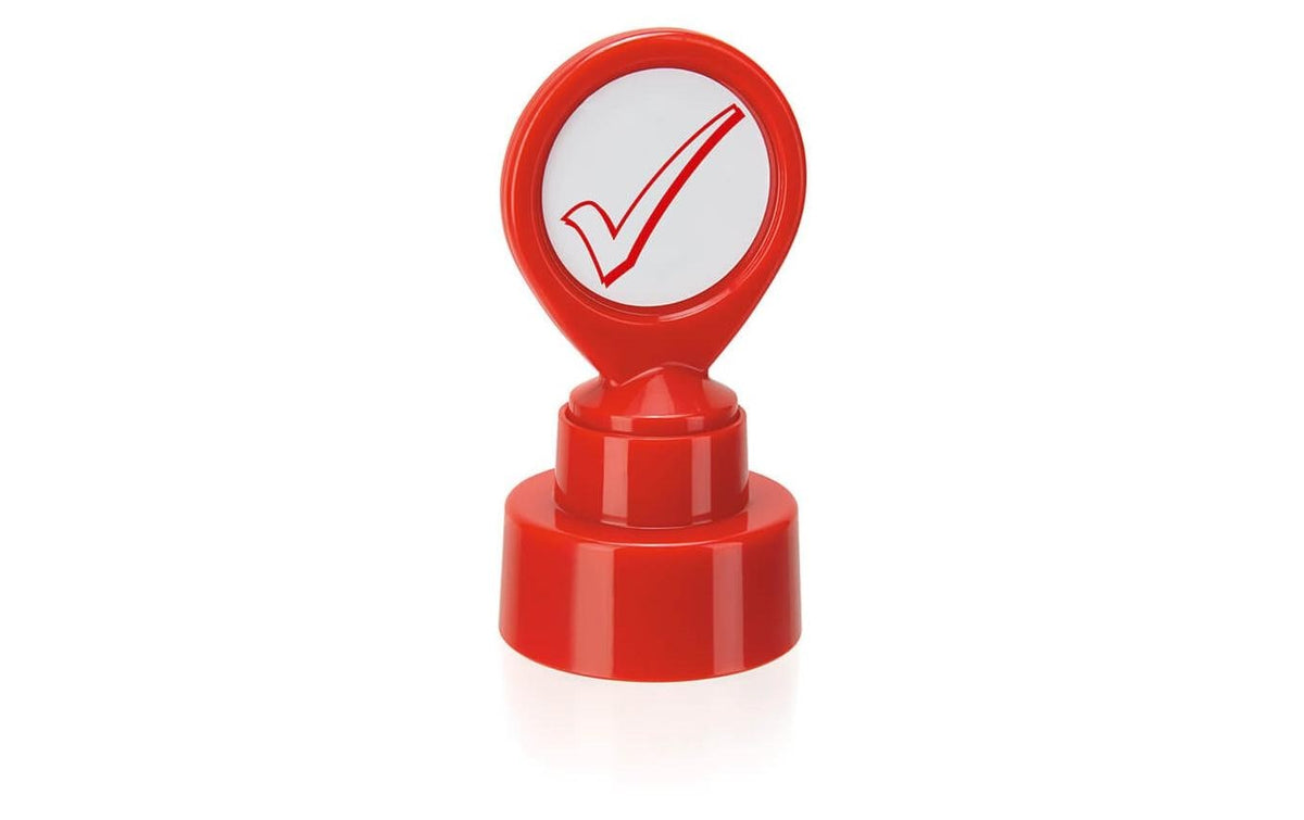 Colop Motivstempel, Motiv Häkchen – Ø 22 mm – Rot