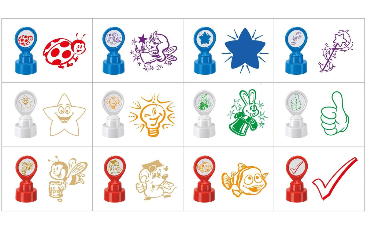 Colop Motivstempel, Motiv Häkchen – Ø 22 mm – Rot