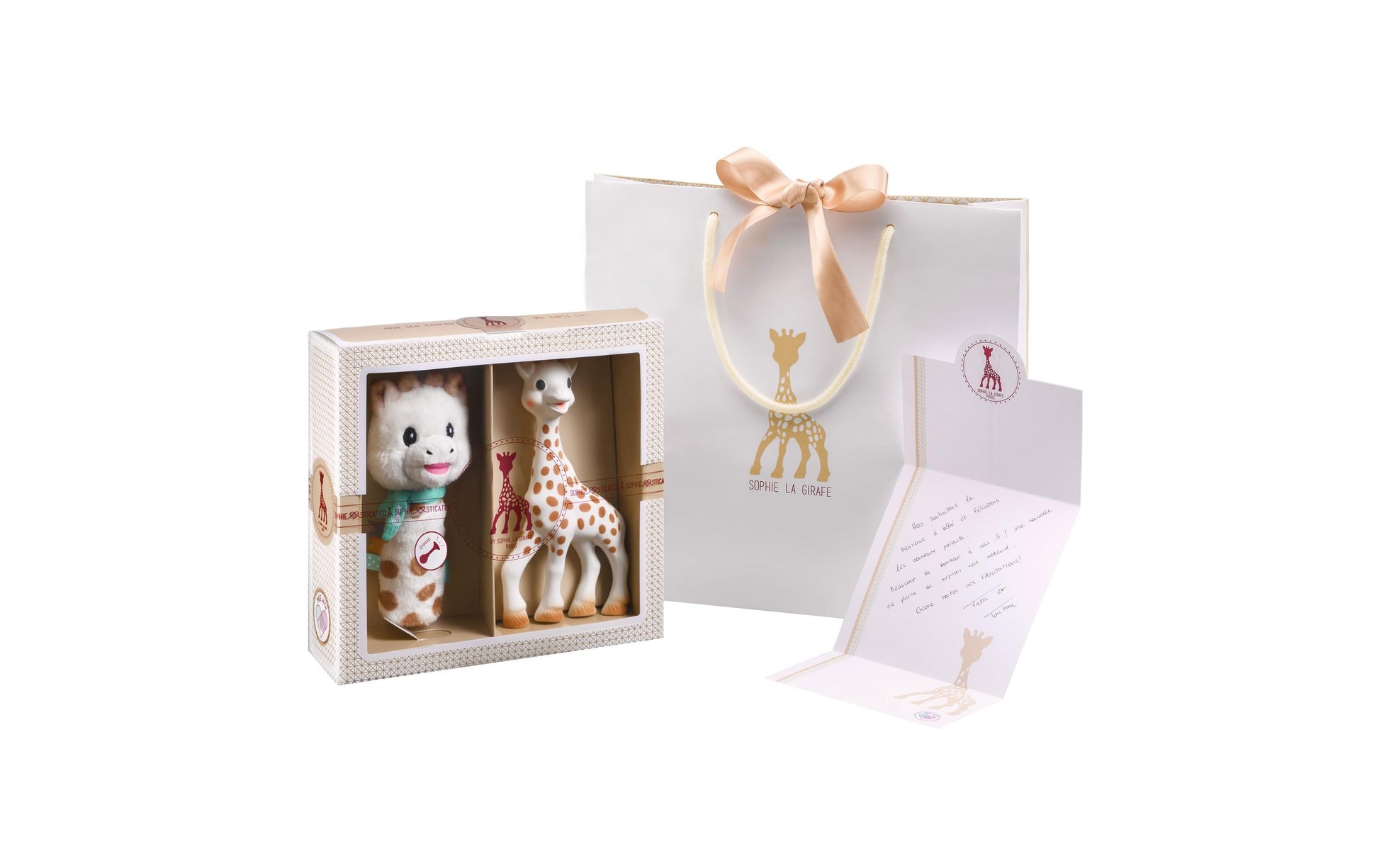 Sophie la girafe Geschenkset – Giraffe – Rassel, 5-teilig – ab 0 Jahren – Naturkautschuk/Textil – mehrfarbig