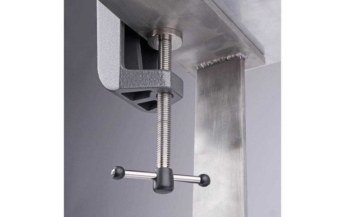 Bernstein SPANNFIX Kugelgelenk-Schraubstock – Backenbreite 50 mm, Spannweite 70 mm, Tischbefestigung