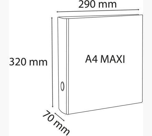 Exacompta Ringbuch – 4-Ring – für A4 – Rückenbreite 7 cm – Blau