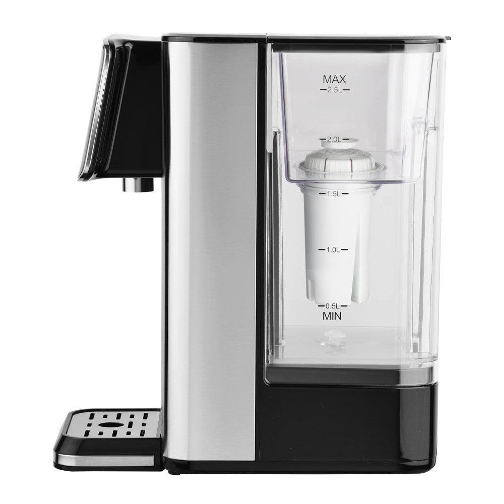 Gastroback Design Quick Wasserkocher – 2,5 l, Edelstahl, Kunststoff, Temperaturwahl, 2600 W
