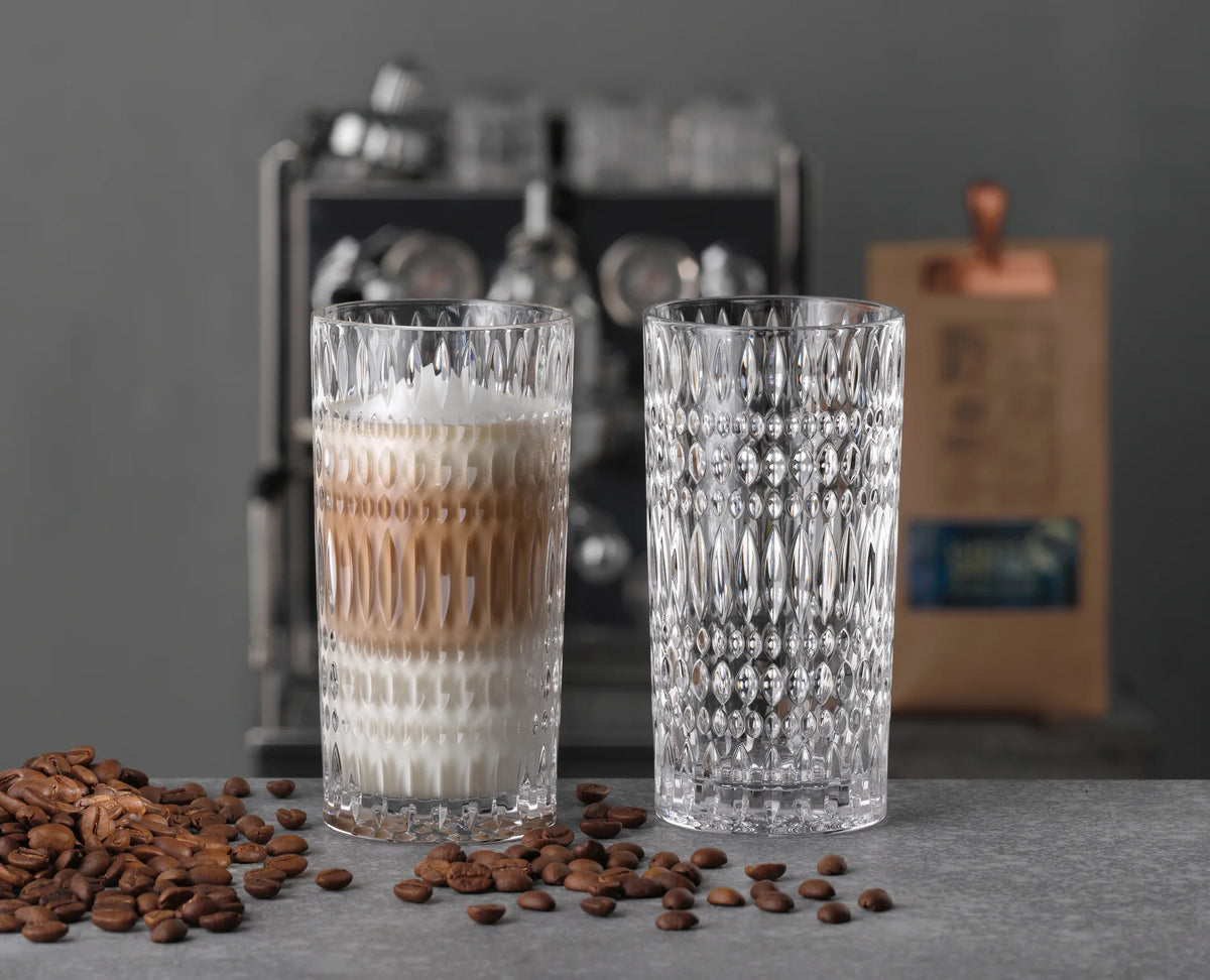 Nachtmann Latte-Macchiato-Glas Ethno – 2er Set, 434 ml, Ø 7,7 cm, H 15,1 cm, Kristallglas, spülmaschinenfest