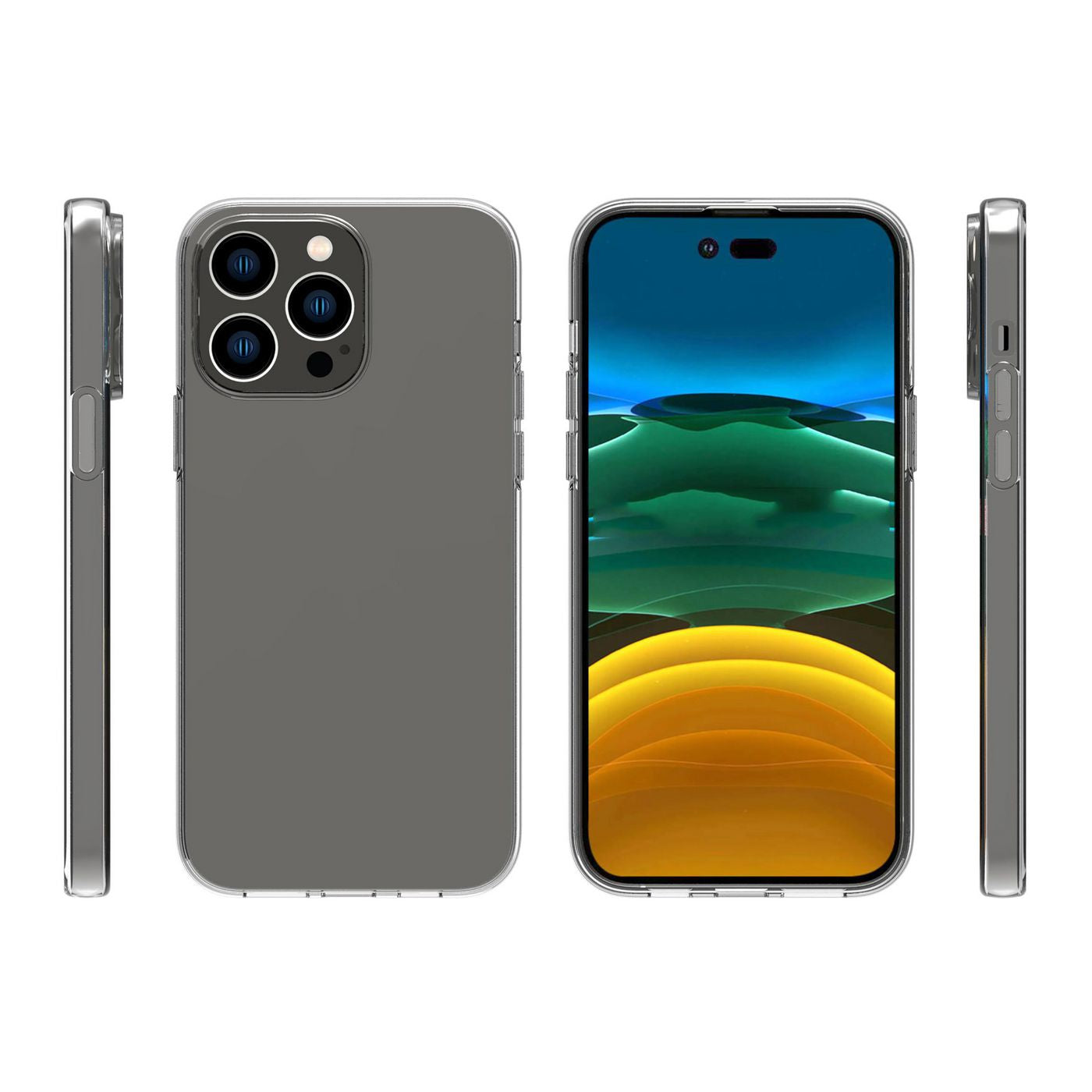 eSTUFF LONDON Backcover – für Apple iPhone 14 Pro Max, MagSafe, TPU, Transparent