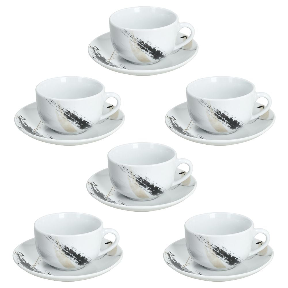 Tognana Porcellane Tognana Kaffeetassen Madison – 6er Set, 220 ml, Ø 9,0 cm, H 6,0 cm, Porzellan, spülmaschinenfest