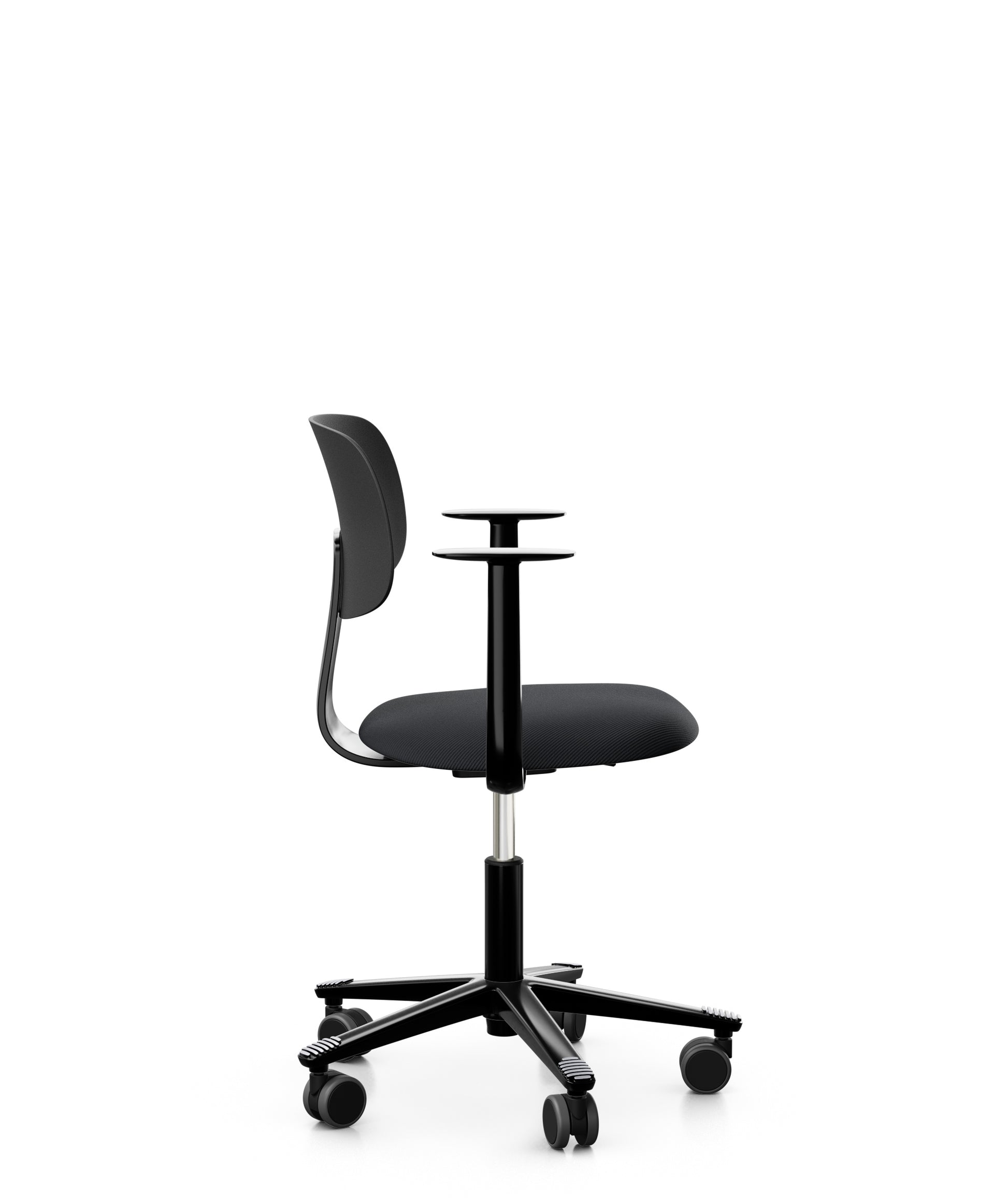 HÅG Bürostuhl Tion 2140 – Gesamthöhe 79,3 cm, Aluminium-Fuss, Schwarz