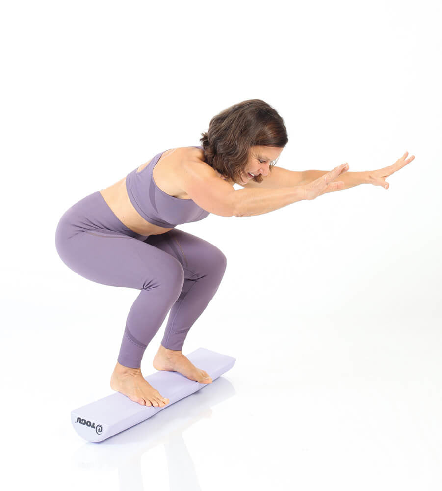 TOGU Pilates Halbrolle Premium – 90 × 15 × 7,5 cm – lila – Schaum