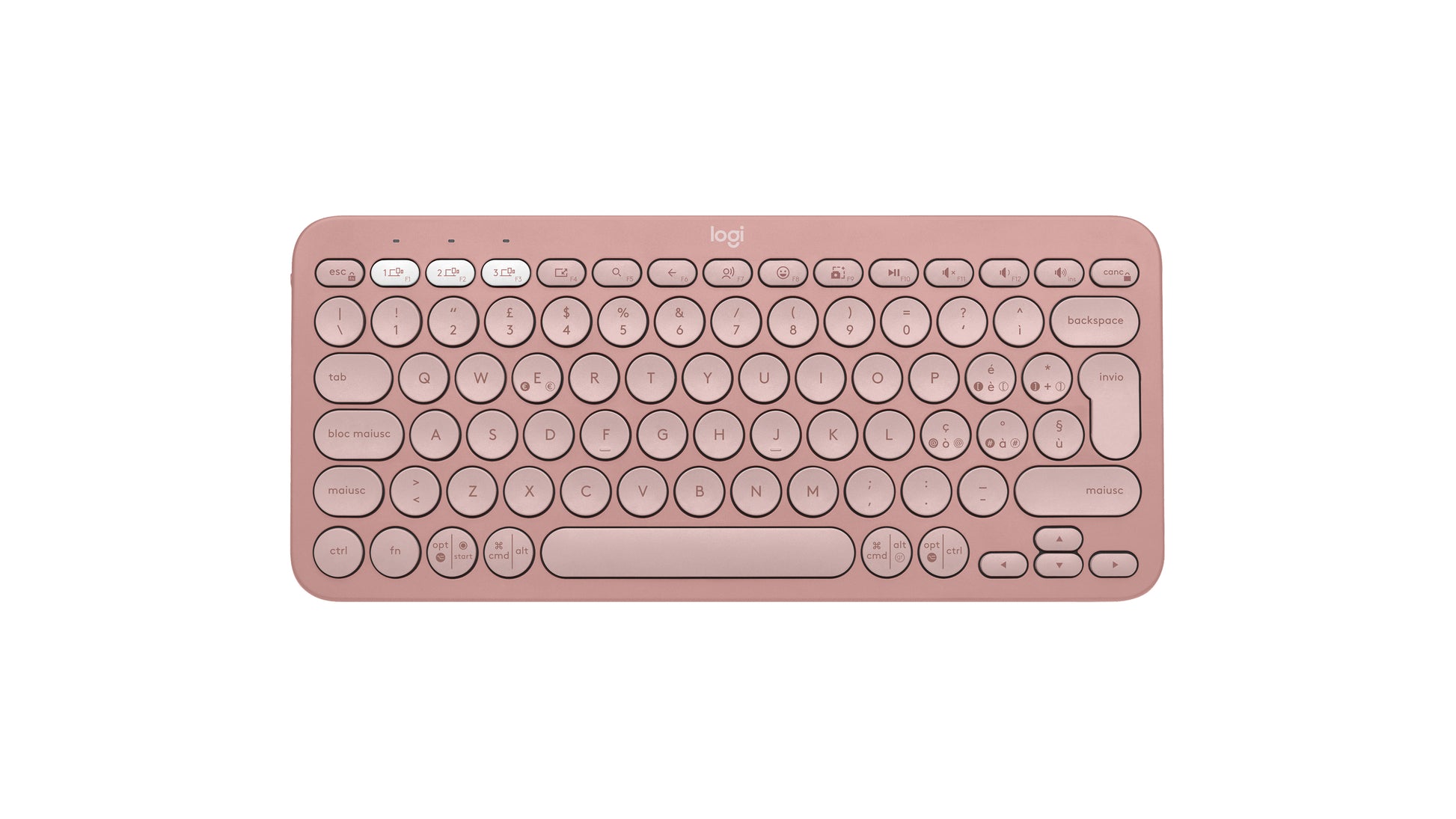 Logitech Pebble Keys 2 K380s – Mini Tastatur – Schere – Bluetooth – QWERTY (IT) – für Logi Bolt Empfänger