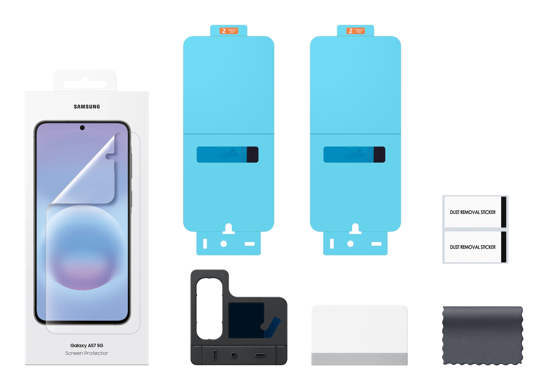Samsung Displayschutz (Folie), Anti-Fingerprint – für Galaxy A57 5G – 2er-Pack