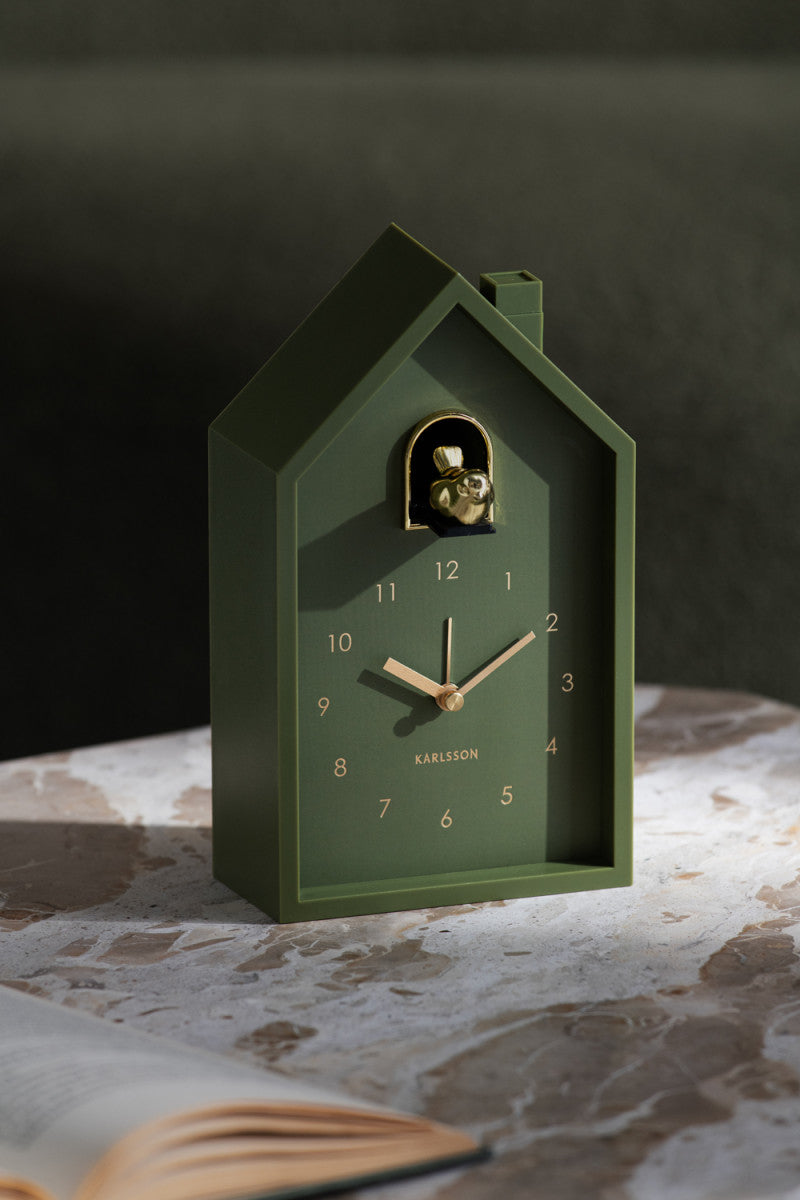 Karlsson Wanduhr Fresco – Ø 31,5 cm, grün, Kunststoff