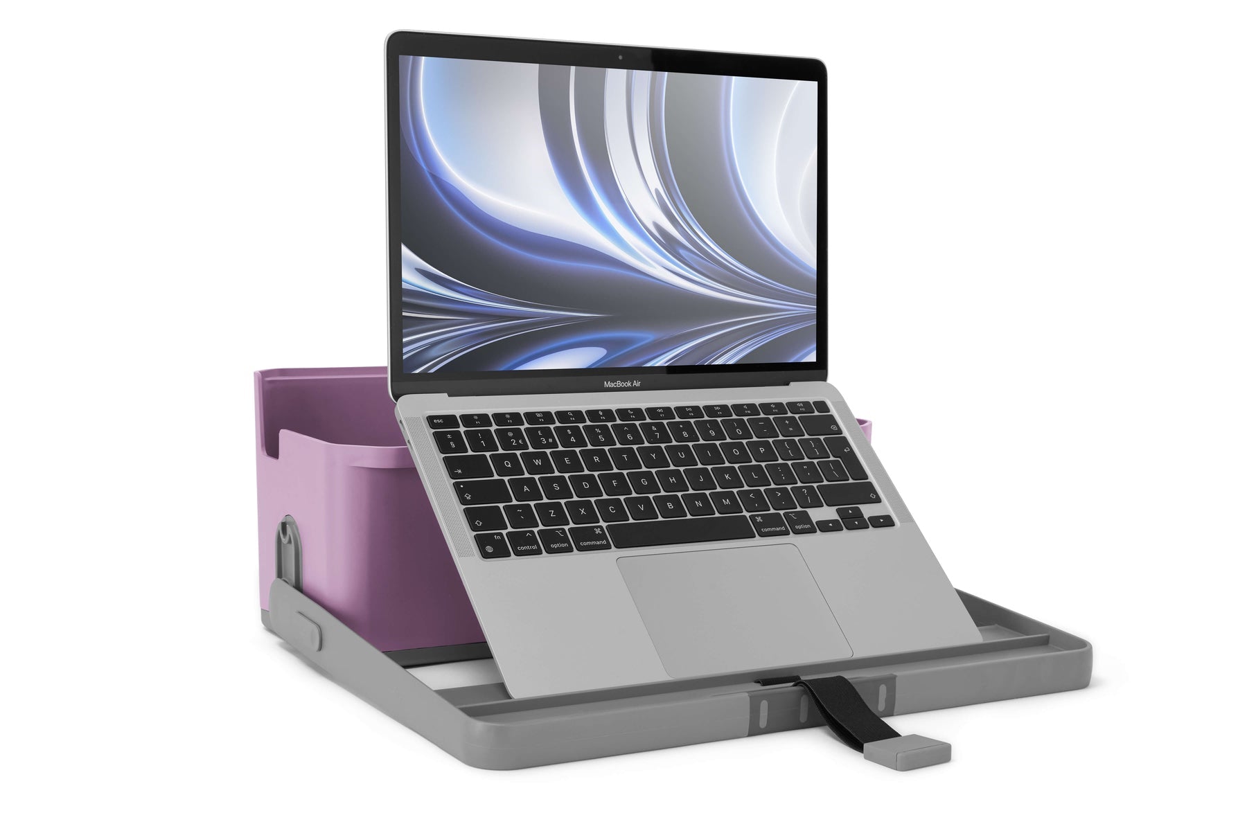 Hotbox Laptop-Ständer – bis 14,9", 2 Schubladen, höhenverstellbar – Violett