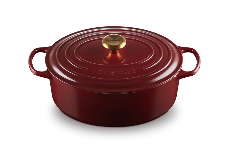 Le Creuset Kochtopf Signature Bräter – 6,3 l, Gusseisen, Emaille, für Induktion, Gas, Glaskeramik u. a.