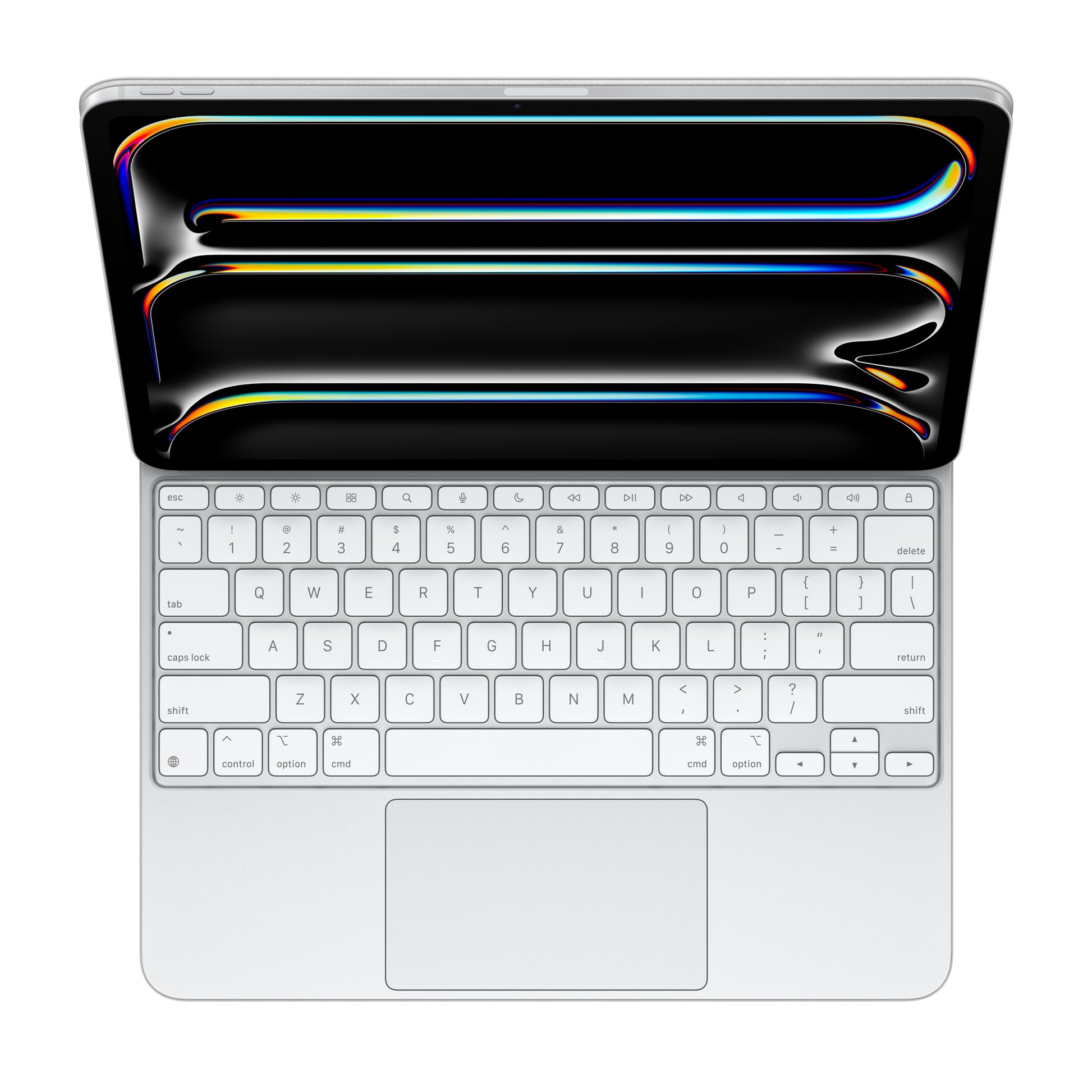 Apple Magic Keyboard Tastatur-Case für iPad Pro 13" (M4) – QWERTY (US), mit Trackpad, Beleuchtung – Weiss