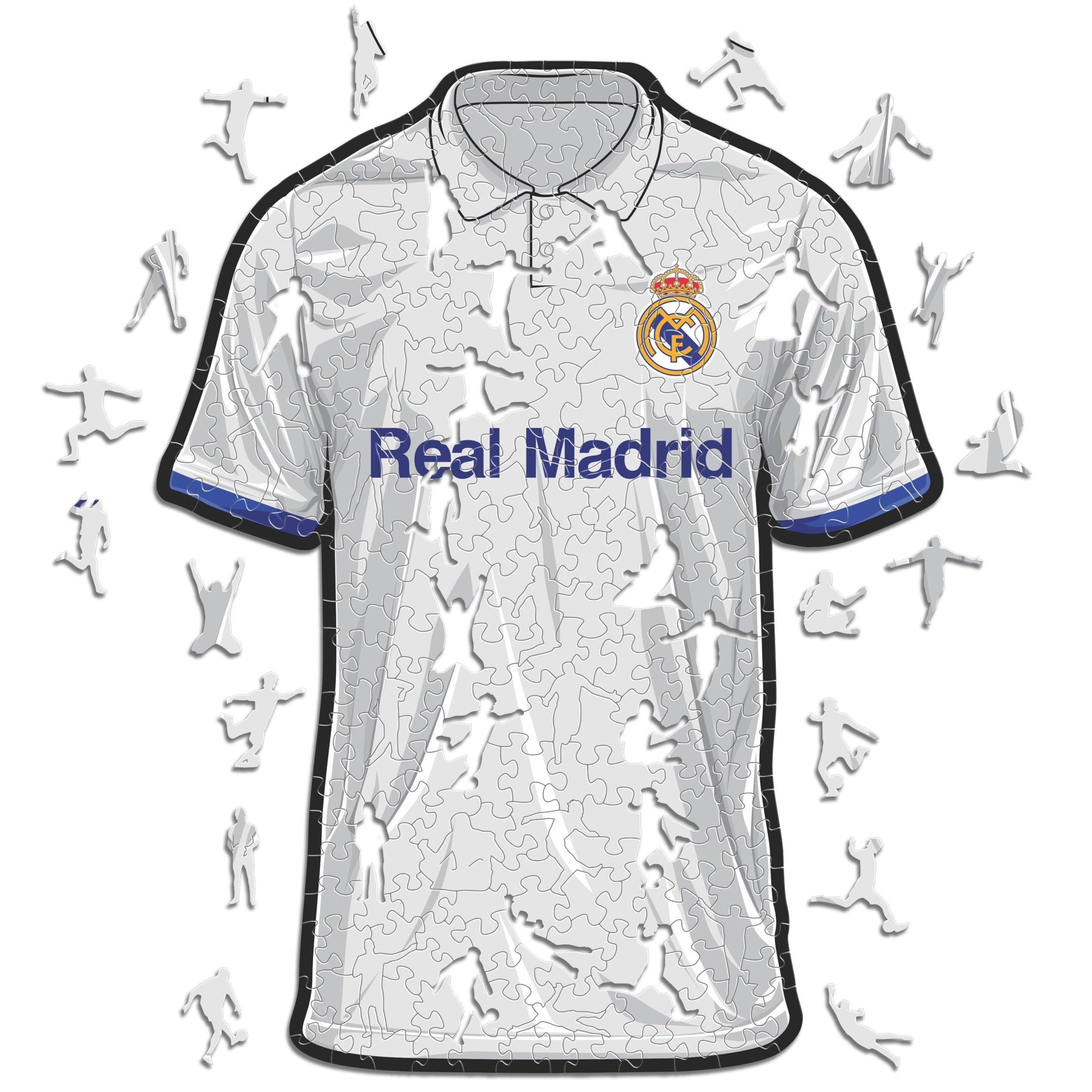 Iconic Puzzles Puzzle Real Madrid CF Trikot – 270 Teile – 30 × 38 cm – ab 10 J. – Holz – weiss