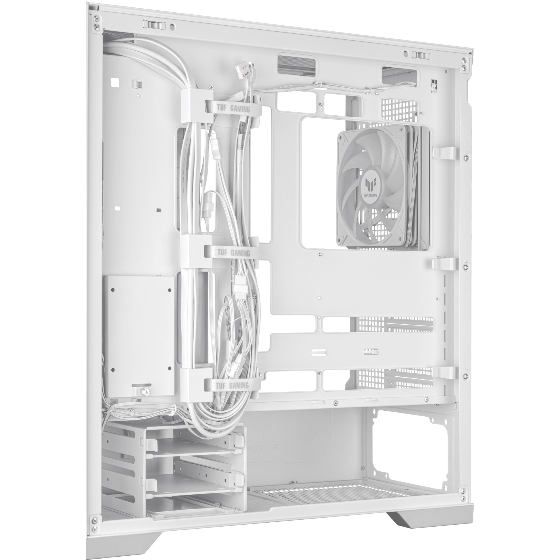 ASUS TUF Gaming GT302 ARGB – PC-Gehäuse – Weiss, EATX/ATX/mATX/Mini-ITX, 3×140 mm Front, Seitenfenster